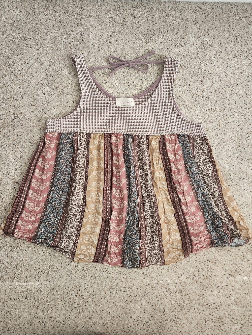 Sugarfox Boho Floral Tank Top